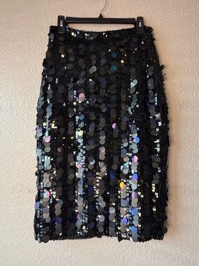 Parker NY Black Sequin Skirt | Size 4